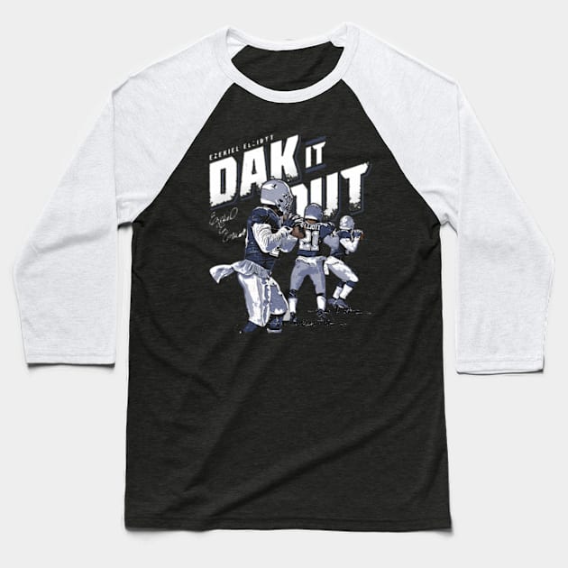 Ezekiel Elliott Dallas Dak Dance Baseball T-Shirt by binchudala